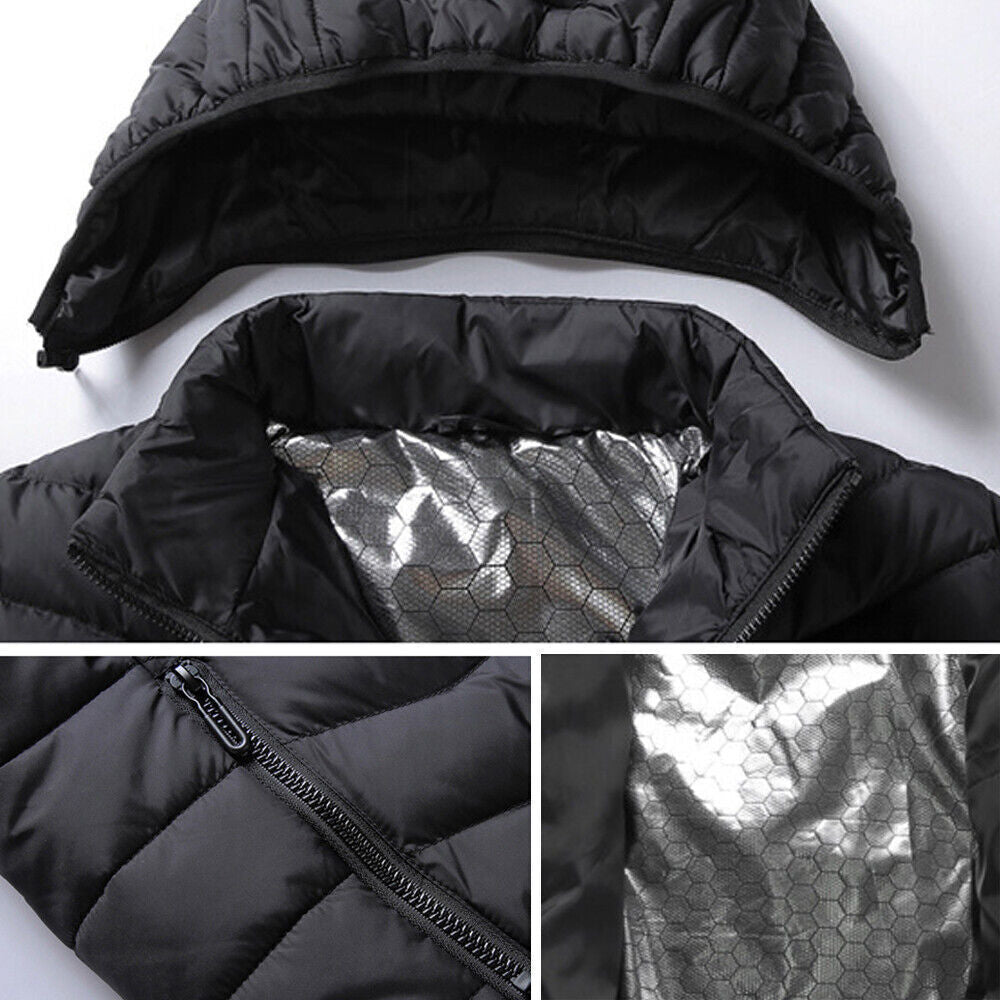 Men Women Electric Coat Heated Jacket USB Winter Warm up Heating Pad Body Warmer