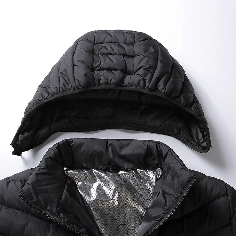 Men Women Electric Coat Heated Jacket USB Winter Warm up Heating Pad Body Warmer